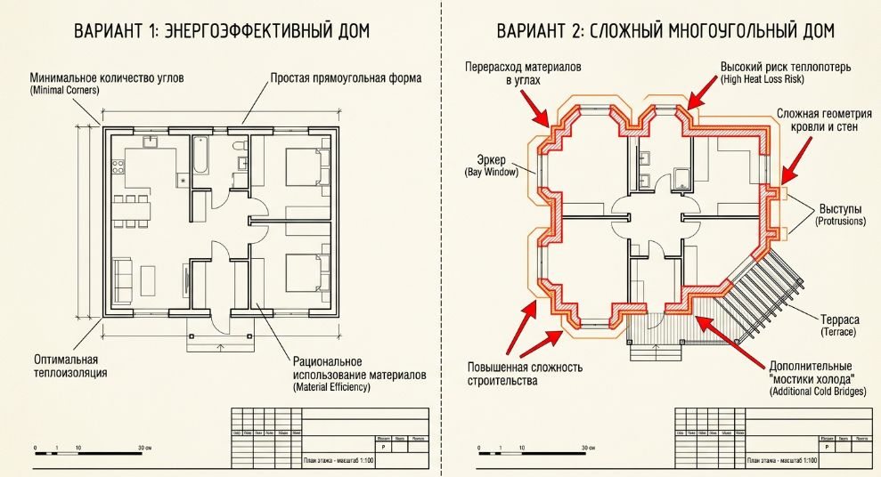 варианты плана дома