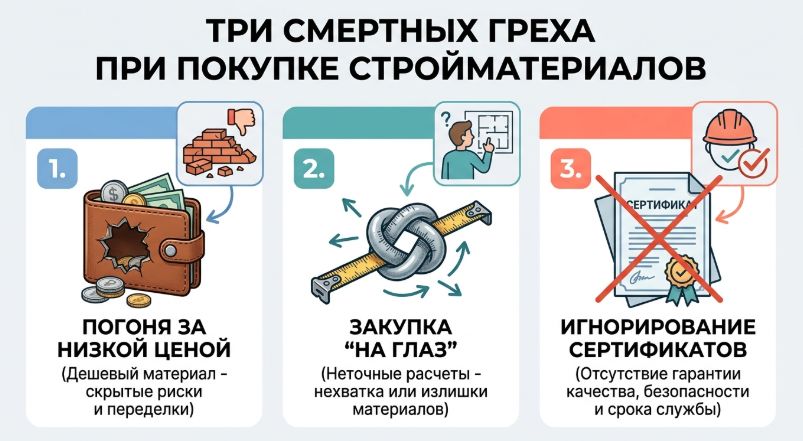 ошибки покупке стройматериалов